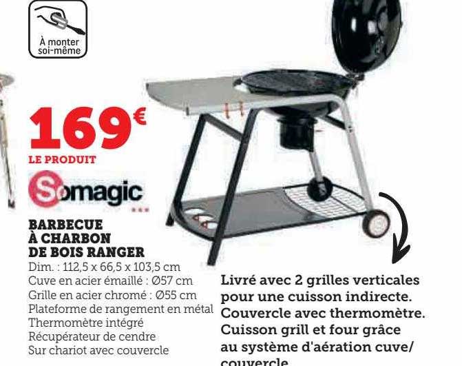 barbecue à charbon de bois ranger somagic