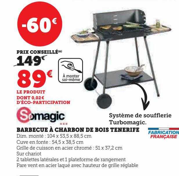 barbecue à charbon de bois tenerife somagic