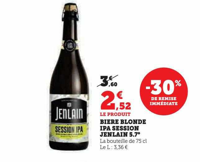 bière blonde ipa session jenlain 5.7°