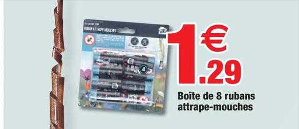 boîte de 8 rubans attrape-mouches