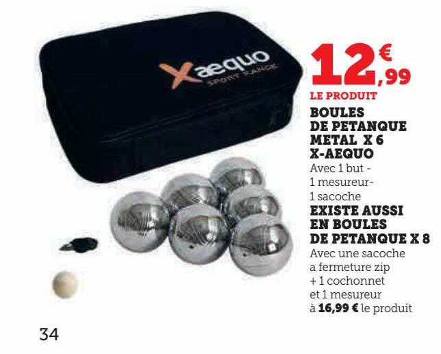 boules de pétanque métal x 6 x-aequo existe aussi en boules de pétanque x 8