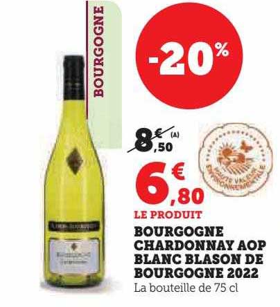 bourgogne chardonnay aop blanc blason de bourgogne 2022