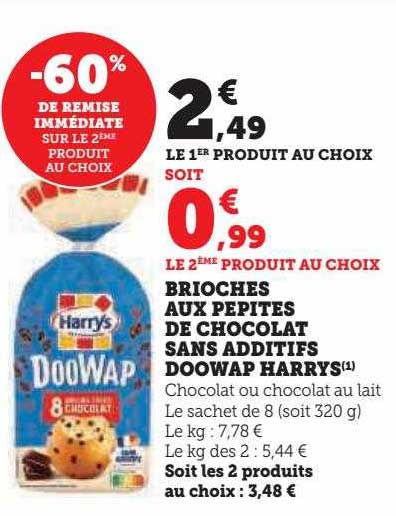 Brioches Aux Pépite De Chocolat Sans Additifs Doowap Harrys