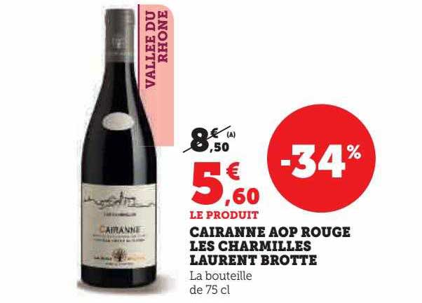 cairanne aop rouge les charmilles laurent brotte