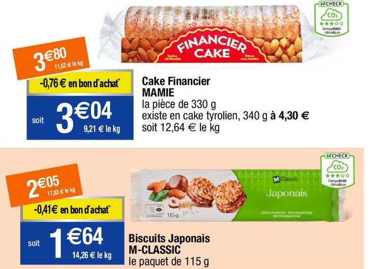 cake financier mamie, biscuits japonais m-classic