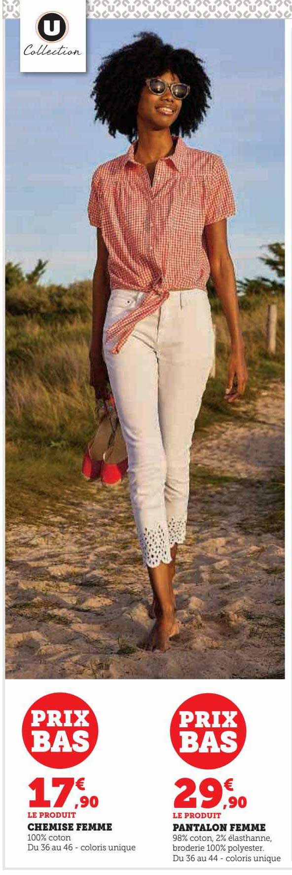 Chemise Femme U Collection, Pantalon Femme U Collection