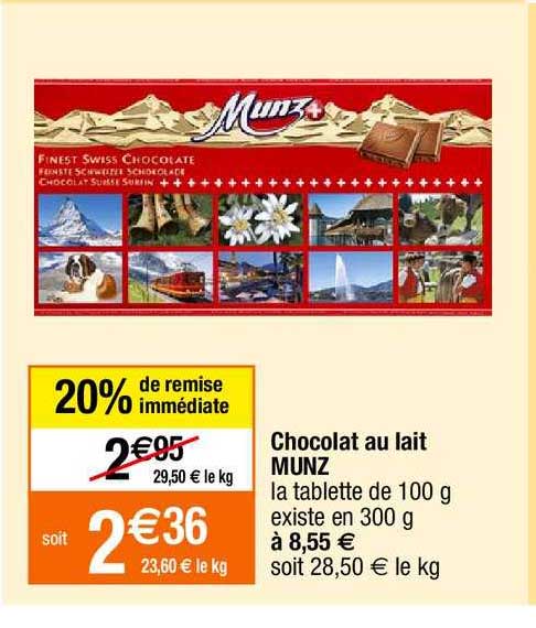 chocolat au lait munz