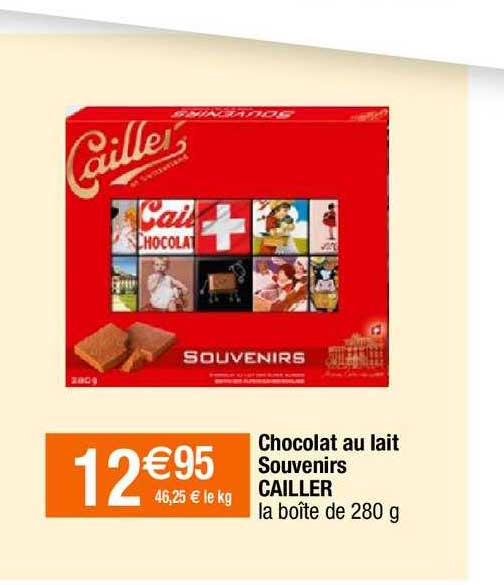 chocolat au lait souvenirs cailler