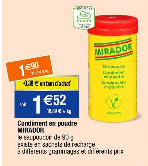 condiment en poudre mirador