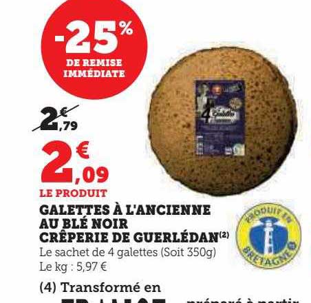 galettes à l'ancienne au blé noir crêperie de guerlédan