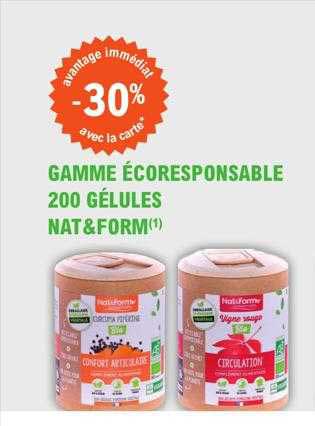 gamme écoresponsable 200 gélules nat & form