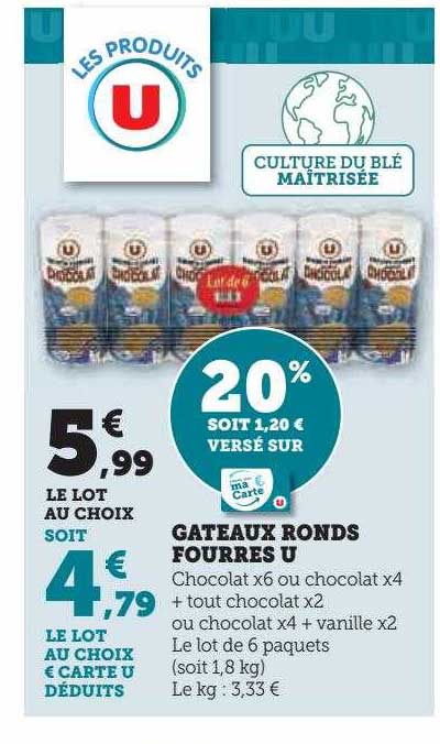 Gâteaux Ronds Fourrés U