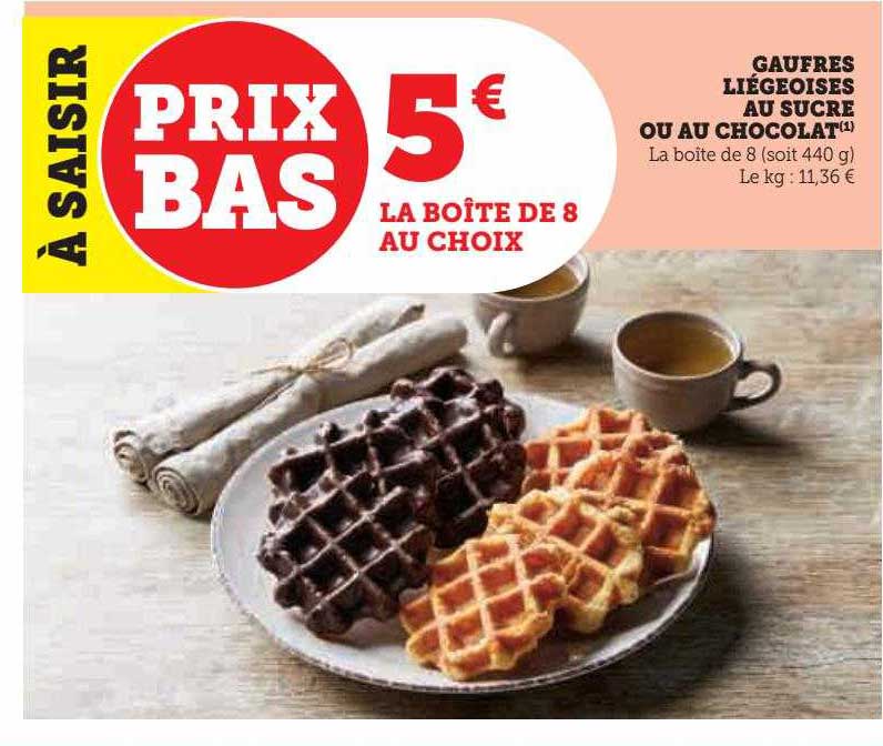 Gaufres Liégeoises Au Sucre Ou Au Chocolat