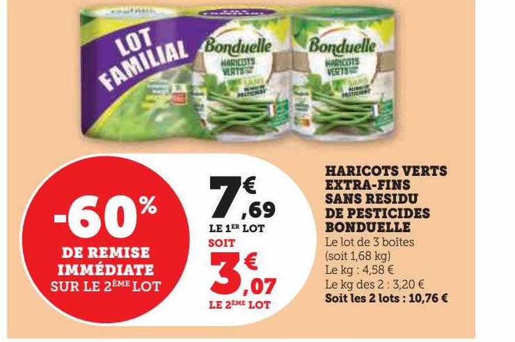 haricots verts extra-fins sans résidu de pesticides bonduelle