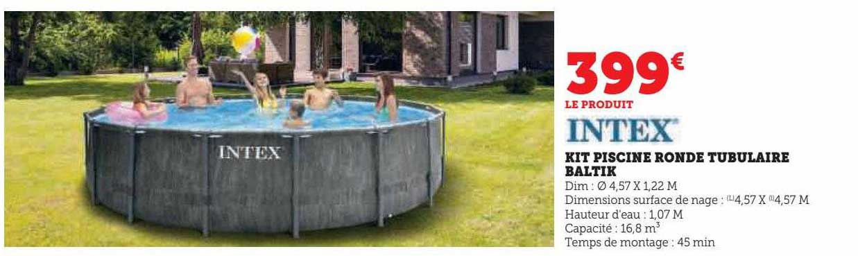 kit piscine ronde tubulaire baltik intex