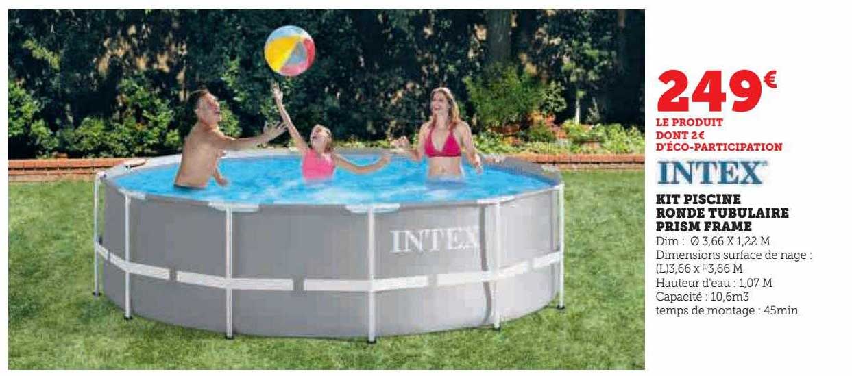 kit piscine ronde tubulaire prism frame intex