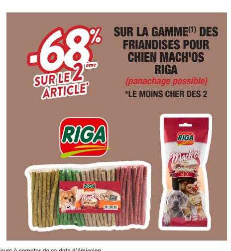 la gamme des friandises pour chien mach'os riga