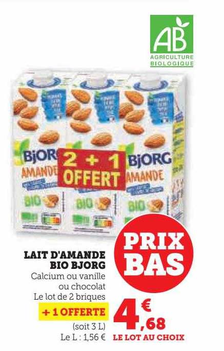lait d'amande bio bjorg