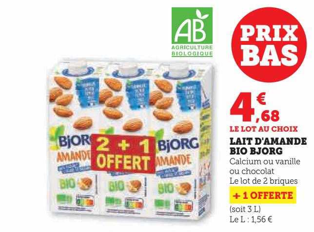 lait d'amande bio bjorg