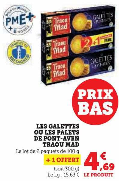 les galettes ou les palets de pont-aven traou mad