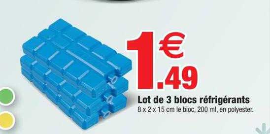 lot de 3 blocs réfrigérants