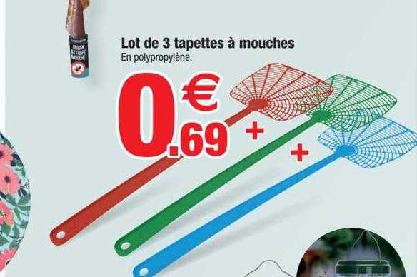 lot de 3 tapettes à mouches