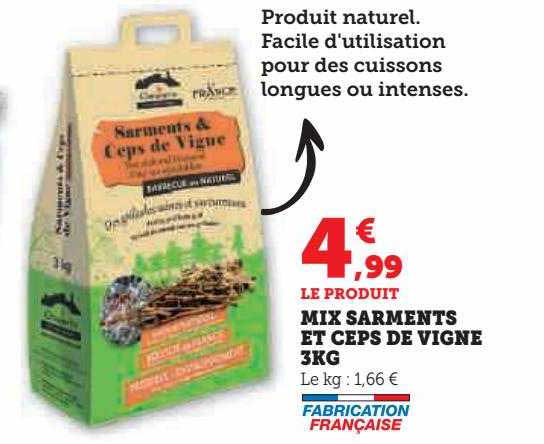 mix sarments et ceps de vigne 3 kg