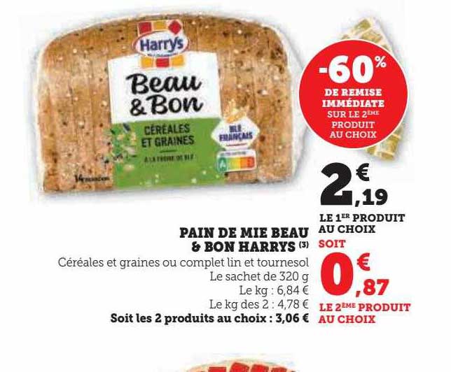 pain de mie beau & bon harrys