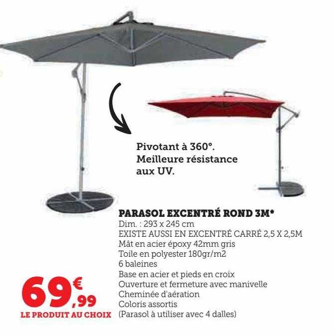 parasol excentré rond 3m