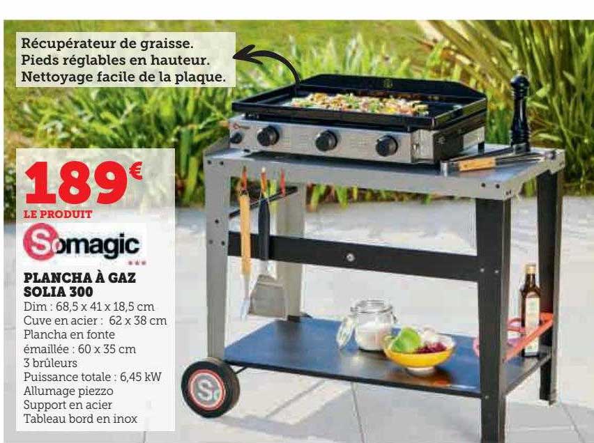 plancha à gaz solia 300 somagic