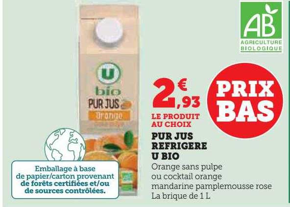 Pur Jus Réfrigéré U Bio