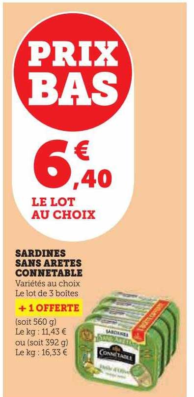 sardines sans arêtes connétable