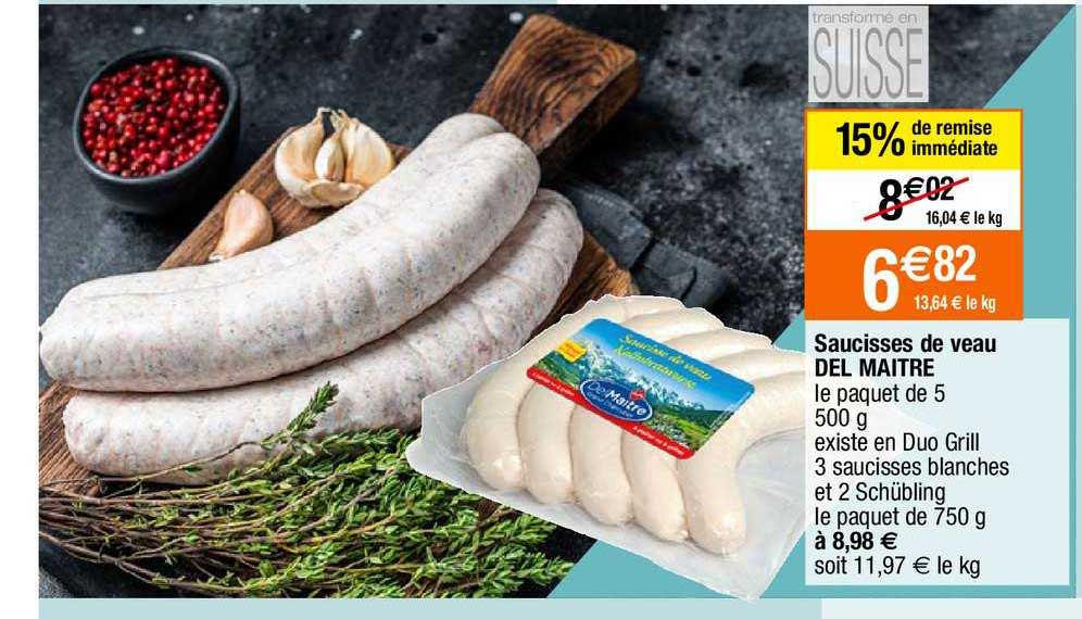 saucisses de veau del maître