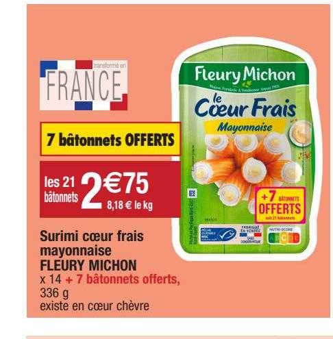 surimi cœur frais mayonnaise fleury michon