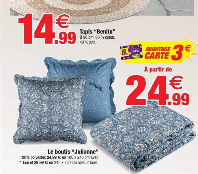 tapis "benito", le boutis "jilianne"