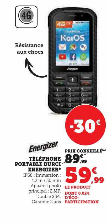 téléphone portable durci energizer