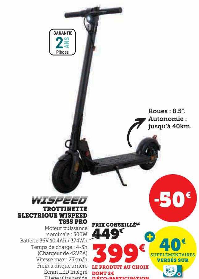 Trottinette électrique Wispeed T855 Pro