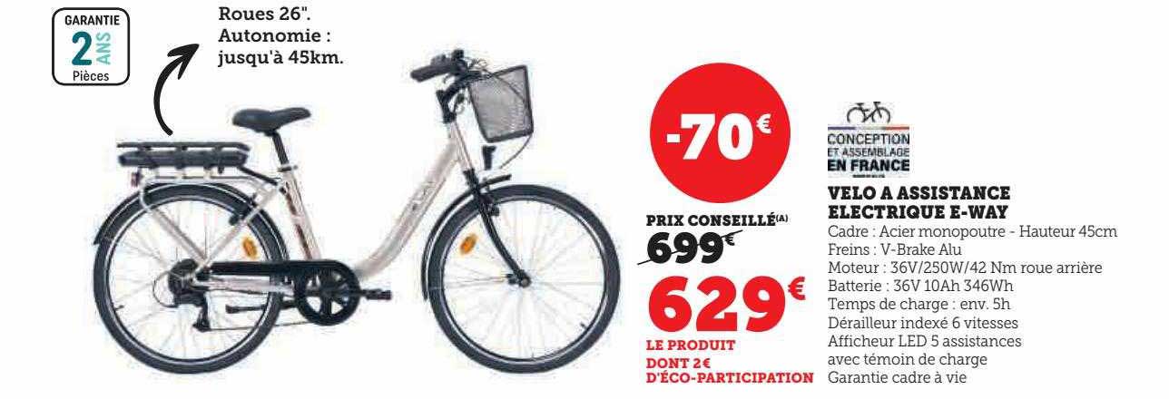 vélo à assistance électrique e-way