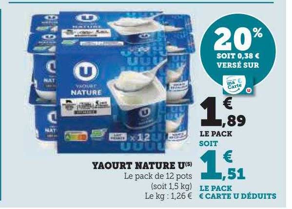Yaourt Nature U