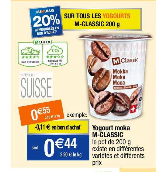 yogourt moka m-classic
