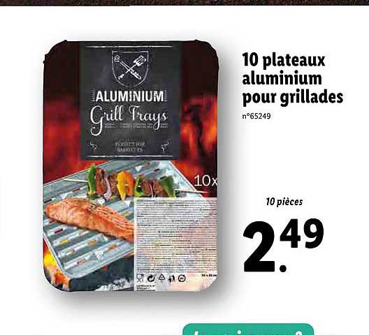 10 Plateaux Aluminium Pour Grillades