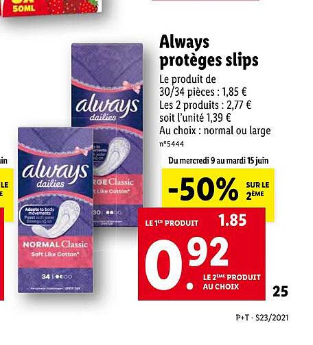 always protèges slips