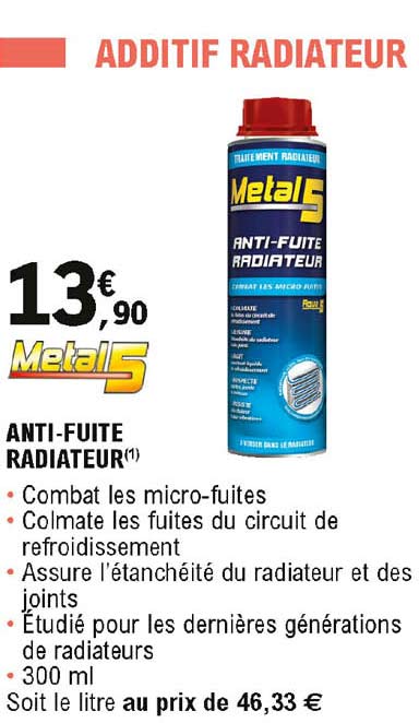 anti-fuite radiateur metal5