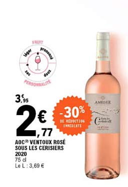 aoc ventoux rosé sous les cerisiers 2020