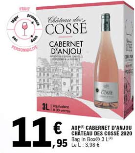 aop cabernet d'anjou château des cossé 2020