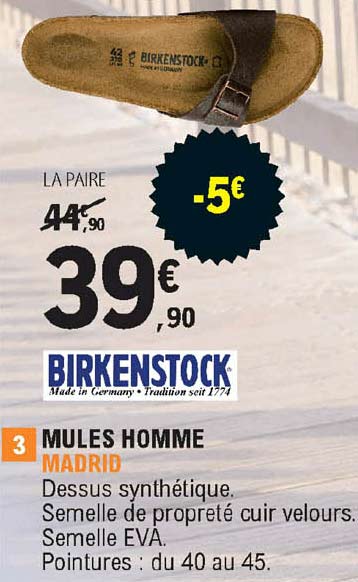 Birkenstock Mules Homme Madrid