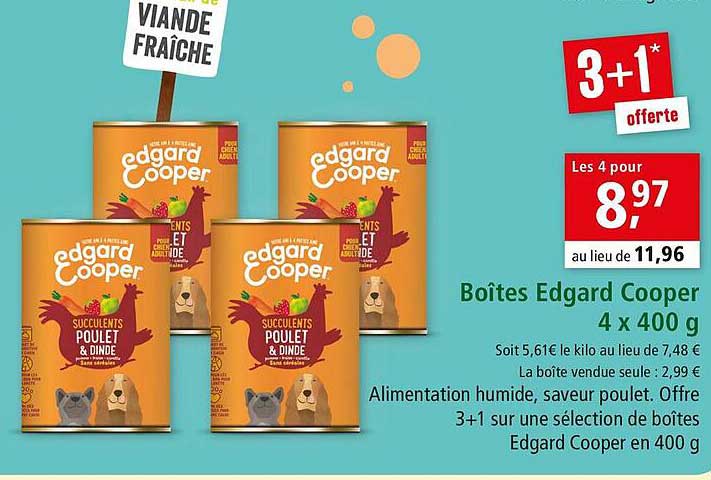boîte edgard cooper 4 x 400 g