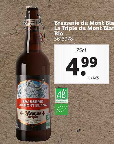 Brasserie Du Mont Blanc La Triple Du Mont Blanc