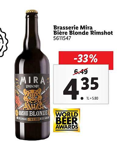 Brasserie Mira Bière Blonde Rimshot