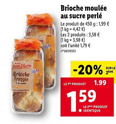 brioche moulée au sucre perlé maître jean pierre